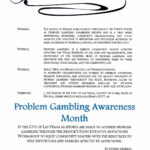 Mayor Goodman Proclaims Problem Gambling Awareness Month in Las Vegas 2017 City of Las Vegas Proclamation PGAM